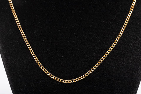 Unisex 14k Yellow Gold Curb Chain