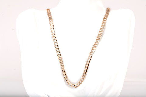 Cuban Link Men's Chain 22" 14k Yellow Gold