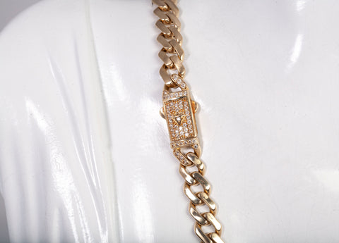 Gentlemen's 14k Yellow Gold Curb Style Link Chain 22"
