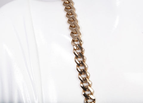 Gentlemen's 14k Yellow Gold Curb Style Link Chain 22"