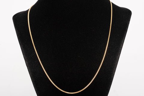 Unisex 10k Yellow Gold Curb Style Chain 20"