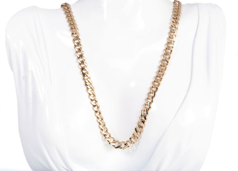 Gentlemen's 14k Yellow Gold Curb Style Link Chain 22"