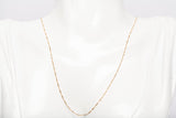 Ladies 14k Dainty Singapore Link Style Chain 18.5"