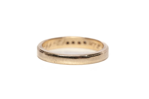 Ladies' 14k Yellow Gold Band with Diamond Accents .020 CTW