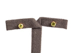 Dainty 14k Yellow Gold Peridot Stud Earrings