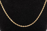 Unisex 14k Yellow Gold 21'' Rope Chain