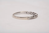 Ladies 14k White Gold Dainty Diamond Half Eternity Band Ring