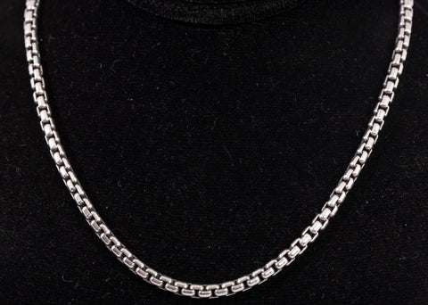 Authentic Men's David Yurman .925 Sterling Silver Box Chain 30"