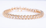 14k Yellow Gold 3.60TCW Round Cut Diamond Tennis Bracelet