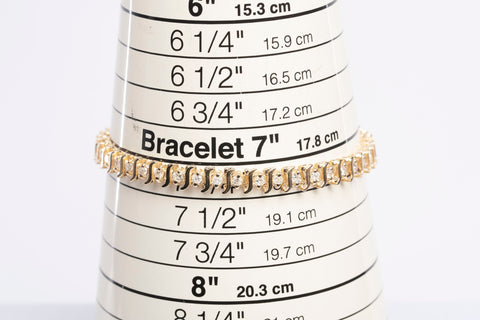 Ladies 14k Yellow Gold 2.20TCW Diamond Tennis Bracelet Size 7.25