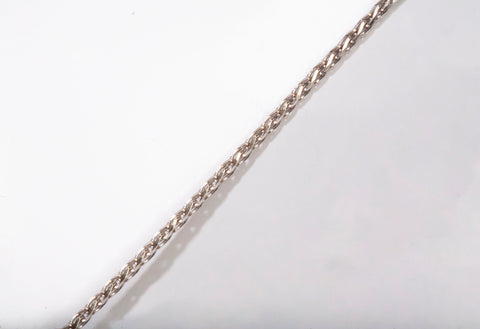 Ladies 14k White Gold Diamond Encrusted Eternity Pendant Necklace