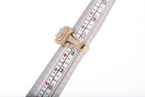 Ladies 10k Yellow Gold 1.75TCW Lab Grown Diamond Cluster Ring
