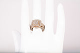 Ladies 10k Yellow Gold 1.75TCW Lab Grown Diamond Cluster Ring