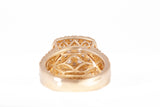 Ladies 10k Yellow Gold 1.75TCW Lab Grown Diamond Cluster Ring