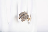 Ladies 10k Yellow Gold Diamond Cluster Ring