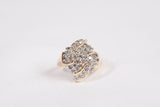 Ladies 10k Yellow Gold Diamond Cluster Ring