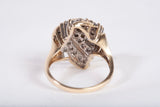Ladies 10k Yellow Gold Diamond Cluster Ring