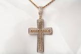 Gentlemen's 10k Yellow Gold 1.60TCW Diamond Cross Pendant