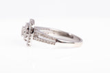 Ladies Double Halo 14k White Gold Diamond Engagement Ring 0.73CTW