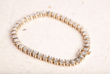 Ladies 10k Yellow Gold .40TCW Diamond Tennis Bracelet Size 6.75"