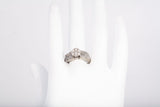 Ladies 14k White Gold .72TCW Diamond Flower Cluster Engagement Ring Size 7.5