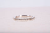 Ladies 14k White Gold Dainty Diamond Wedding Band