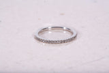 Ladies 14k White Gold Dainty Diamond Wedding Band