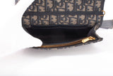 Authentic Christian Dior Navy Blue Oblique 30 Montaigne Chain Flap Bag