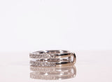 Ladies 14k White Gold .30TCW Diamond Enhancer Wedding Band