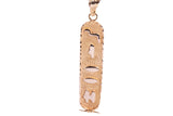 Unisex 14k Yellow Gold Egyptian Cartouche Pendant