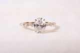Brand New 14k Gold The Lindsey Set Lab Grown 2.01 CT Oval Cut Engagement Ring