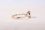 Brand New 14k Gold The Lindsey Set Lab Grown 2.01 CT Oval Cut Engagement Ring