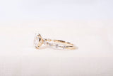 Brand New 14k Gold The Lindsey Set Lab Grown 2.01 CT Oval Cut Engagement Ring