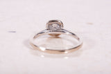 Ladies 10k White Gold Halo Round Cut Diamond Engagement Ring .32CTW