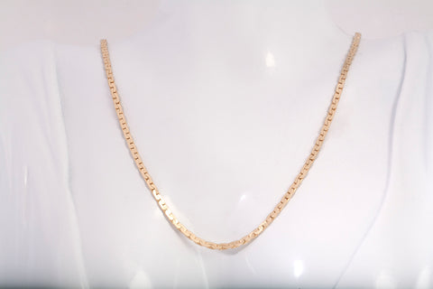 Ladies 14k Yellow Gold Flat Serpentine Chain 18"