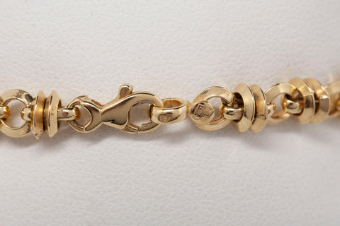 Unique 14k Yellow Gold Fancy Link Bracelet