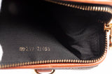 Authentic Brown Fendi Vintage Pequin Boston Bag