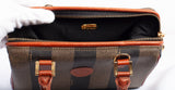 Authentic Brown Fendi Vintage Pequin Boston Bag