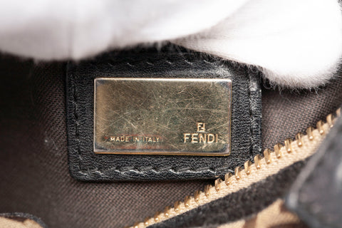 Authentic Fendi Zucca Vintage Mini Boston Handbag