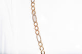 Unisex 14k Tri-Tone Figaro Link Chain 24''