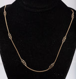 Ladies 14k Yellow Gold Filigree Station By The Yard Necklace