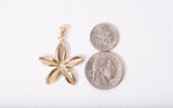 Ladies 14k Yellow Gold Flower Pendant