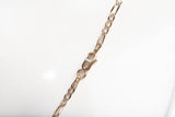 Unisex 14k Two-Tone Gold Figaro Diamond-Cut Link Chain Size 24"