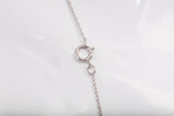 Ladies 10k White Gold Heart Pendant Necklace 18"