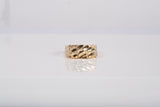 Men's 14k Yellow Gold Pinky Nugget Ring Size 7.5