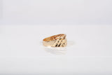 Men's 14k Yellow Gold Pinky Nugget Ring Size 7.5