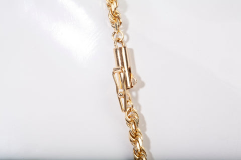 Unisex 14k Yellow Gold Rope Style Chain 17.5"