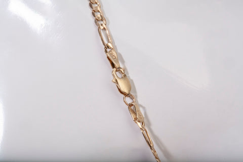 Unisex 10k Yellow Gold Figaro Chain 20"