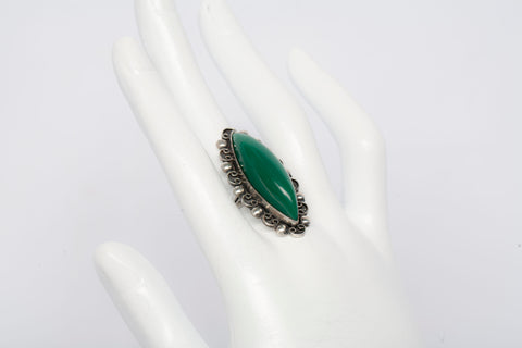 Sterling Silver .925 Synthetic Turquoise Statement Ring