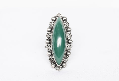 Sterling Silver .925 Synthetic Turquoise Statement Ring